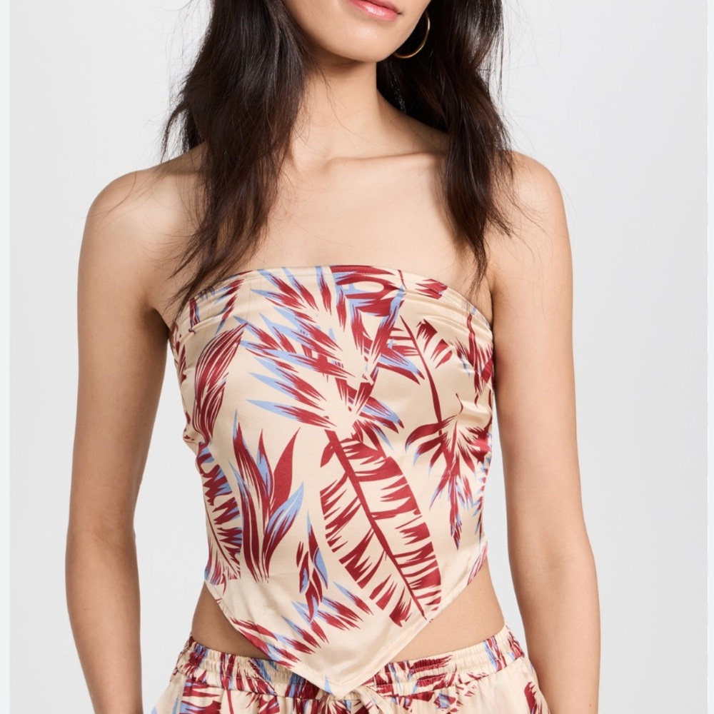 Onia 100% Silk Bandana Top